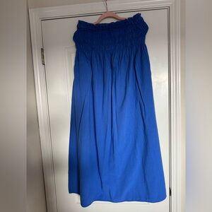 Universal Thread Royal Blue Smocked Strapless Dress